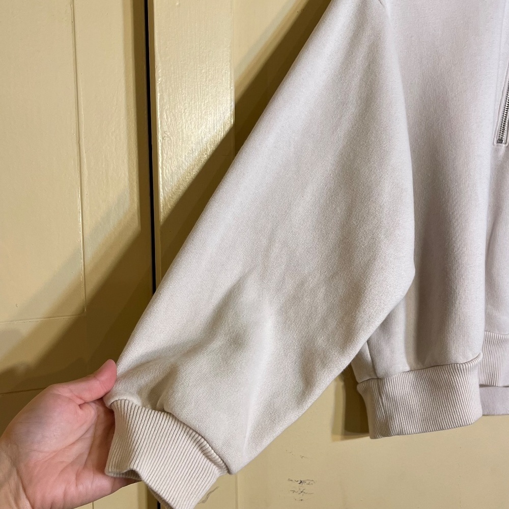 cozy cotton midi sweater zip up - Picture 5 of 8